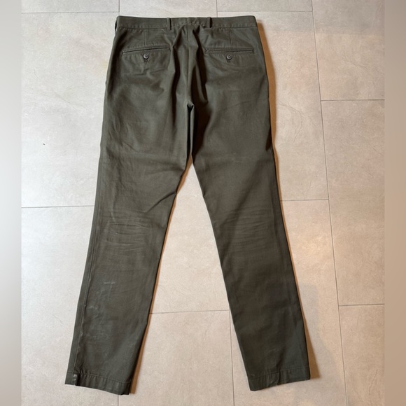 Club Monaco Slim Fit Dark Olive Connor Chino Sz 32/32 - Picture 10 of 11